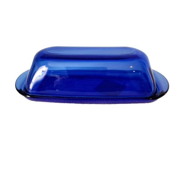 Anchor Hocking Other - Anchor Hocking Cobalt Blue Glass Butter Dish